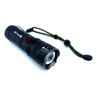 Genérico - Linterna Led P70 Y Power Bank Con Zoom E Indicador De Carga Blanco Negro