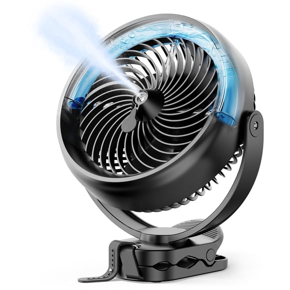 Ventilador nebulizador Koonie, batería de 10000 mAh, 8 pulgadas con tanque de 200 ml, 48 h