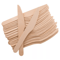 Genérica - Cuchillos De Madera Biodegradables Pack 100 Und Cuchillo Bambú Pack 100 Und Desechables