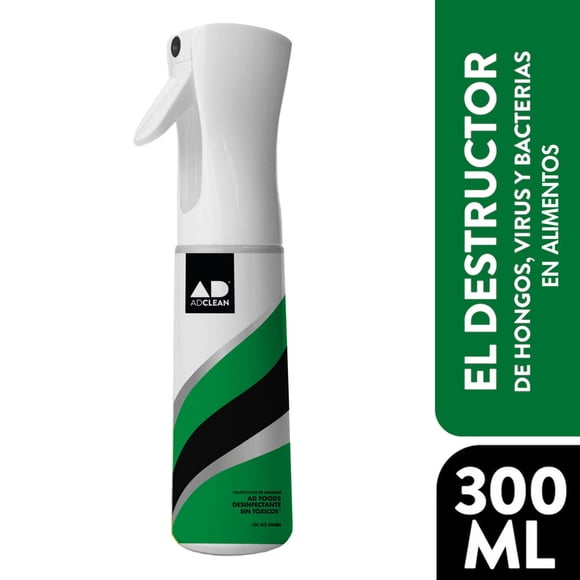 El DESTRUCTOR DE VIRUS Y BACTERIAS EN ALIMENTOS - AD FOODS Nebulizador 300 ML