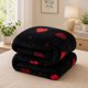 thumbnail image 3 of Cubrecama de Invierno Plush con Chiporro 2 Plazas Color Negro Corazones  RS1015, 3 of 3
