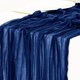 thumbnail image 1 of suxuMhao Camino de Mesa Plisado,90x180cm Camino de Mesa de Gasa Azul Oscuro,1 Pieza Camino de Mesa para Boda,Camino de Mesa de Poliéster Duradero para Fiesta,Camino de Mesa Elegante para Comedor y, 1 of 4