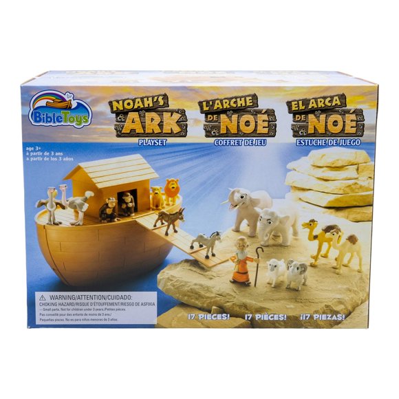 Playset TaliCor Bible Toys Arca de Noé con Noé, 14 animales