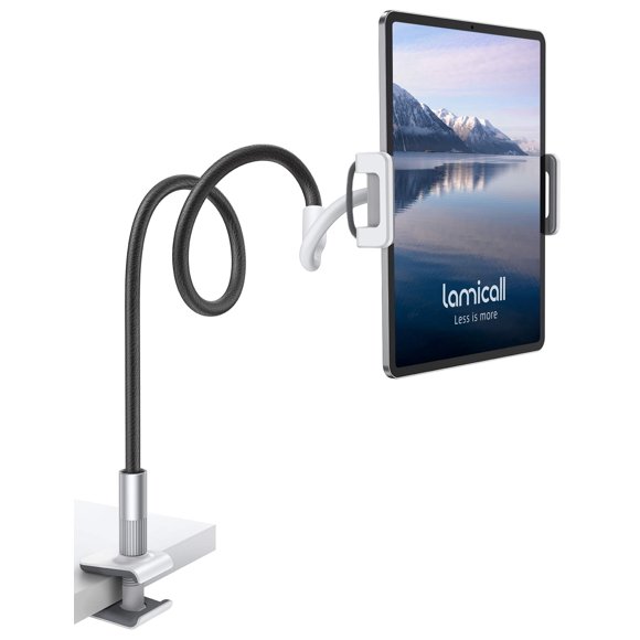 Soporte para tabletas Lamicall con forma de cuello de cisne y soporte flexible para brazos