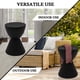 thumbnail image 5 of Mesa auxiliar LeisureMod Boyd Modern Hourglass con almacenamiento negro, 5 of 9