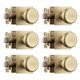 thumbnail image 1 of Manijas de puerta NCSEN Pack de 6 en oro cepillado sin cerradura, 1 of 6