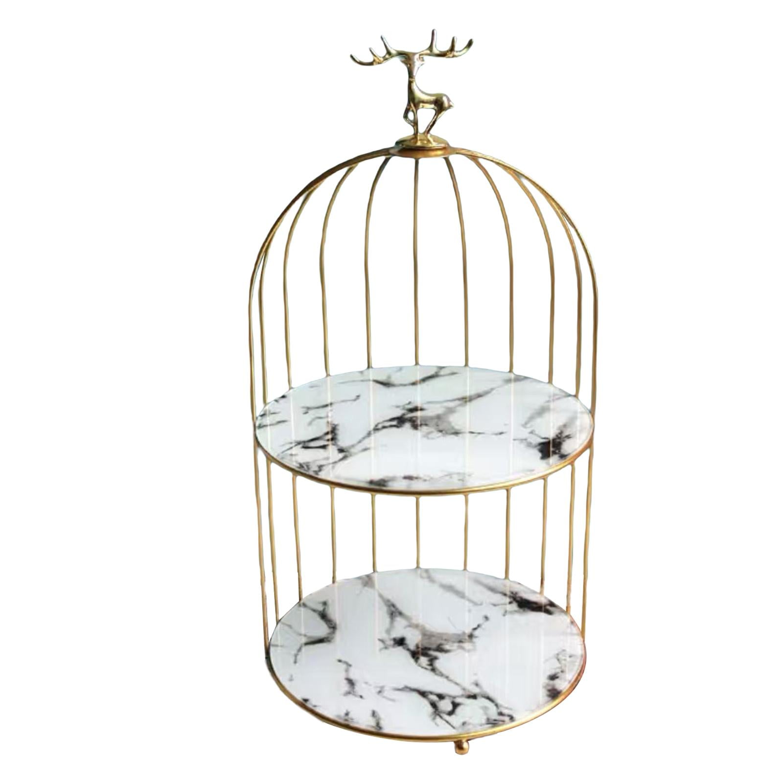 Bothyi - Jaula De Pájaros Organizador De Maquillaje Lápiz Labial Producto Para El Cuidado De La Piel Estante De Almacenamiento De Cosméticos 2 Niveles