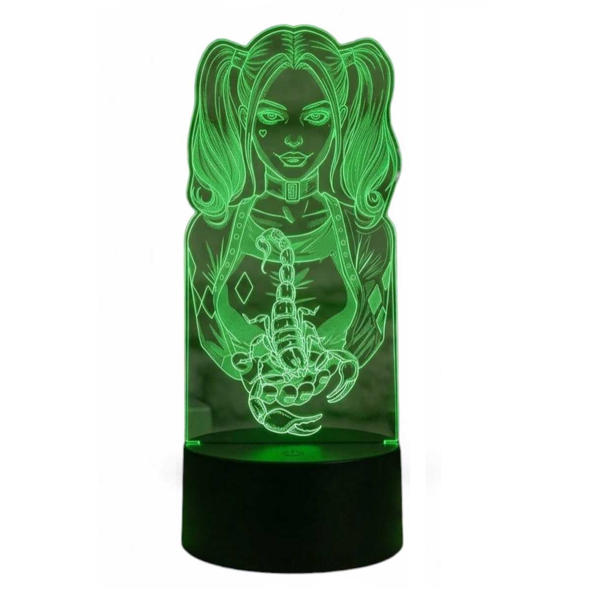 Lampara Ilusion 3d Harley Quinn De 7 Colores, Base Touch