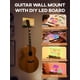 thumbnail image 2 of Soporte De Pared Para Guitarra Con Pizarra Led Rgb En Madera De Nogal, 2 of 6