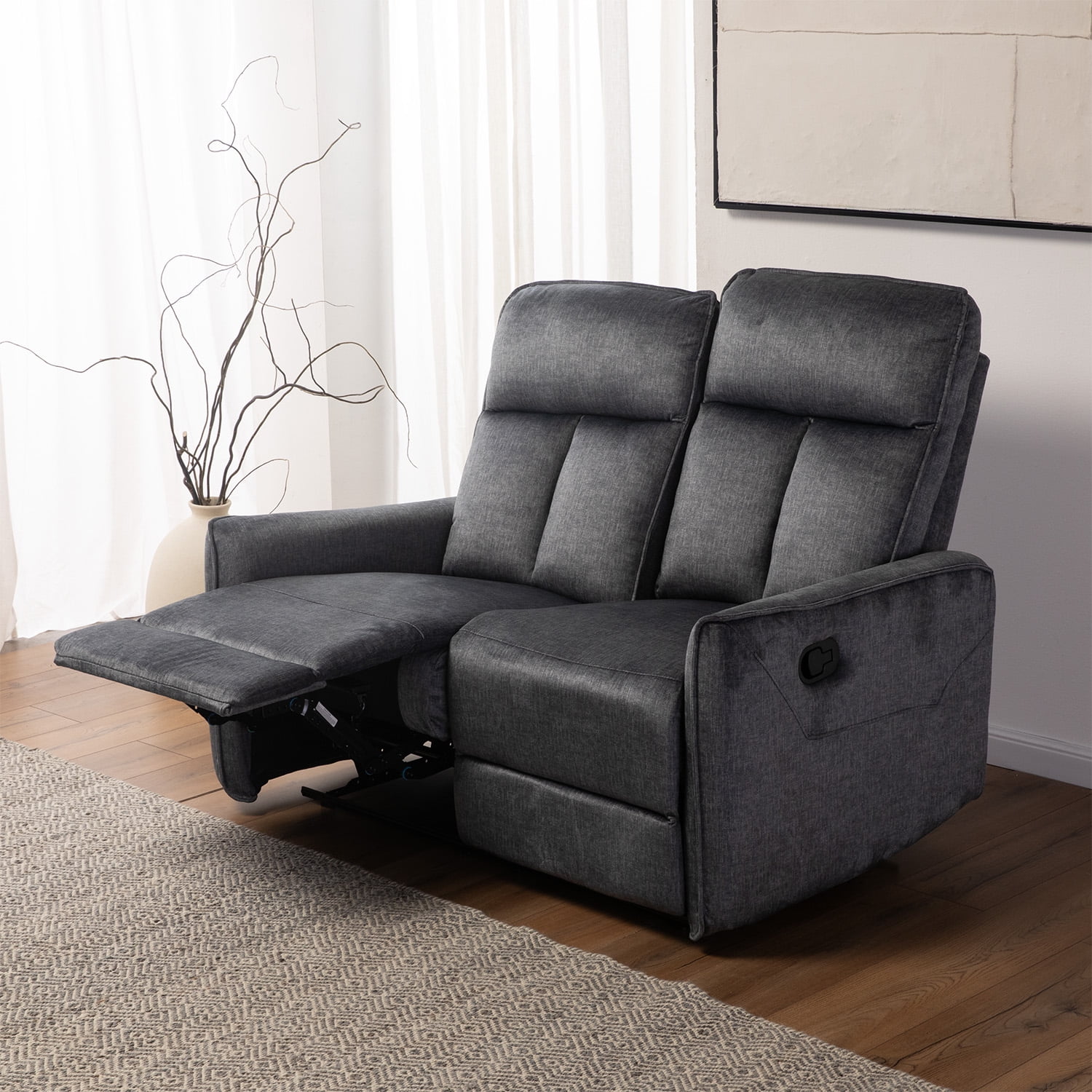 Vys Spa - Sofa Reclinable 2 Cuerpos Ash Monaco