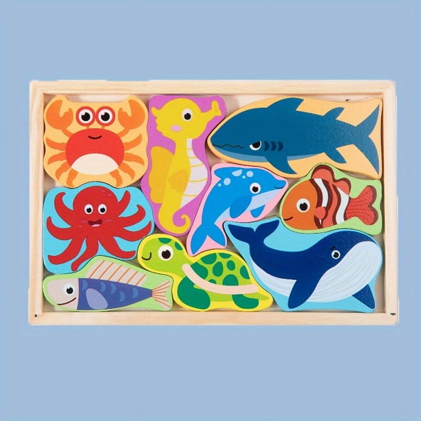 Children's Animal Fruit Creative Theme Three-dimensional Puzzle Building Blocks Kindergarten Children's Intelligence Early Education Toy Puzzle