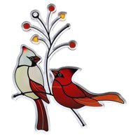 Magideal - Elegante Pájaro Teñido Ventana Colgantes Prisma Pájaros De Cristal Colectores De Terre Colgante Acrílico Pájaros Decoración De Pared Para Rama Oficina , D D