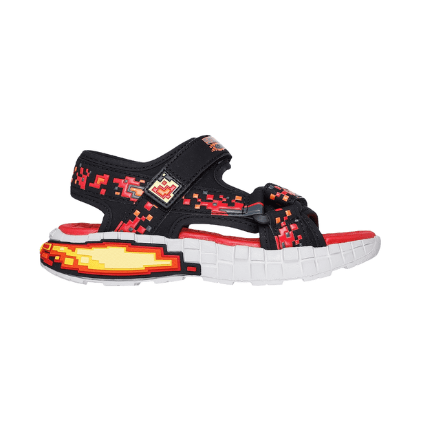 SANDALIAS SKECHERS MEGA-SPLASH 4K INFANTIL | 402161L-BKRD - Talla 28 CL / 12C US / 18 CM