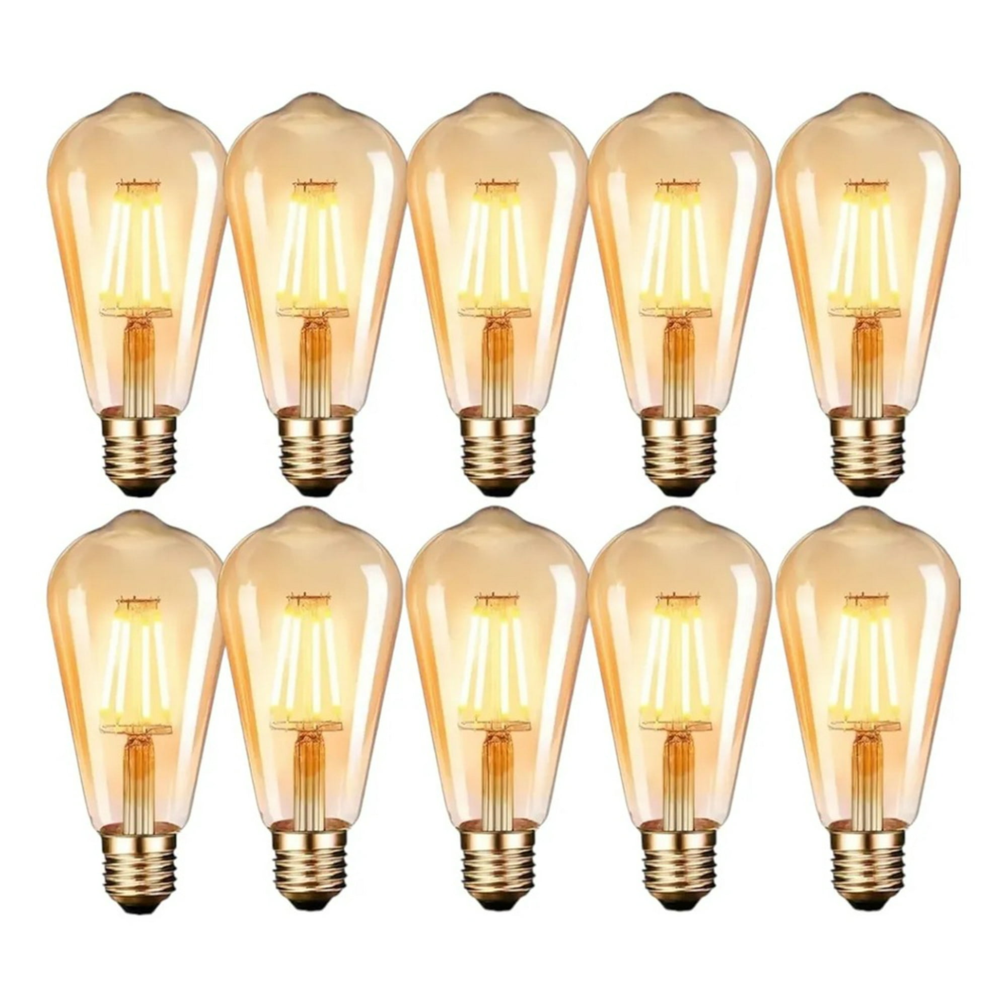 Genérico - Packx10 Ampolleta Vintage E27 Ampolletas Led Retro Edison 8w
