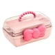 thumbnail image 3 of Caja de almacenamiento de accesorios para el cabello para niñas, caja de joyería cosmética, soporte para lazos para el cabello, caja de joyería, caja Rosa, 3 of 5