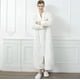 thumbnail image 1 of Bata con Cremallera Blanco Adulto Unisex Talla S, 1 of 2
