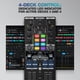 thumbnail image 4 of Controlador DJ Reloop Mixtour Pro de 4 decks con interfaz de audio, 4 of 9