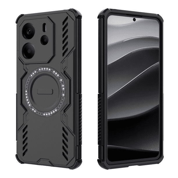 Funda FOXDOCK para Xiaomi Redmi Note 14 4G , magnética, resistente a golpes, con soporte, unisex, carga inalámbrica