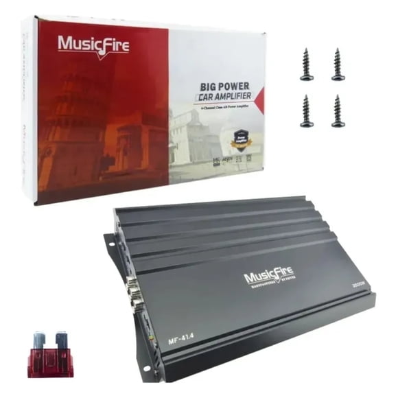 Amplificador MUSICFIRE MF-414 3000W | 4 Canales | 12v.