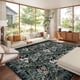 thumbnail image 2 of ALFOMBRA Baksham 274x366 cm Negro y Verde con Motivo Floral Lavable, 2 of 7