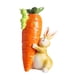 thumbnail image 2 of Estatua De Zanahoria De Conejo, Pequeña Artesanía, Figura De Pascua Para Decoración, Estantería De Baño, Levantando Una Zanahoria, 2 of 5