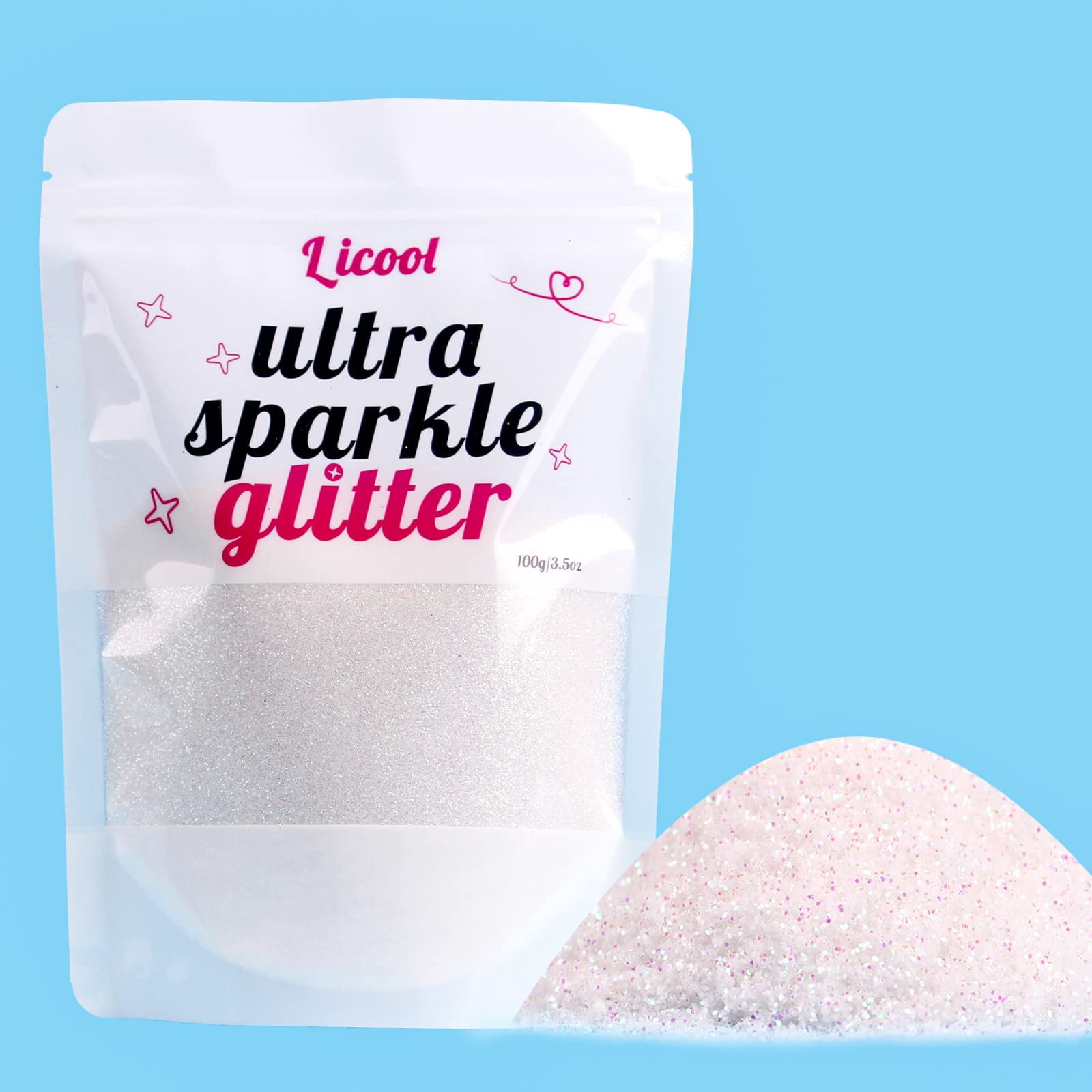 Licool Glitter - Arcoíris Iridiscente Con Purpurina Licool, 100 G, Para Manualidades
