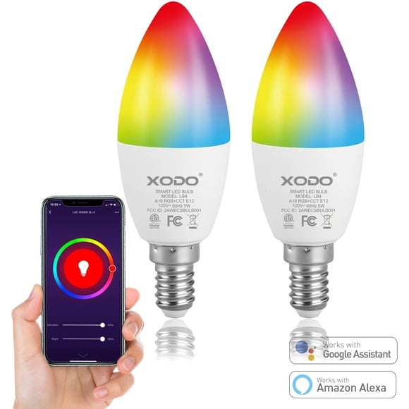 Bombilla Inteligente Xodo LB4 RGB 5W E12 Paquete de 2