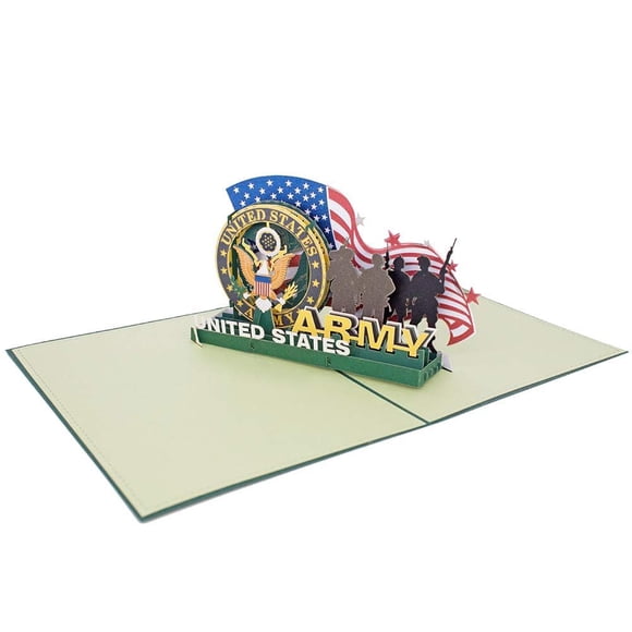 Tarjeta de felicitación 3D pop-up AITpop Soldados del Ejército