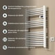thumbnail image 3 of Calefactor Secador de Toallas Programable 500 w Mural 88x54 cm Viglio WIfi Blanco, 3 of 5