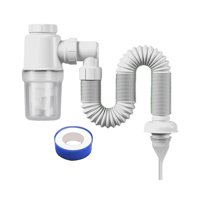 Magideal - Juego De Tubos De Desagüe Multifunción Para Fregadero, Accesorios, Desagüe De Ducha, Reemplaza El Adaptador De Tubo De Desagüe, Manguera De Desagüe De