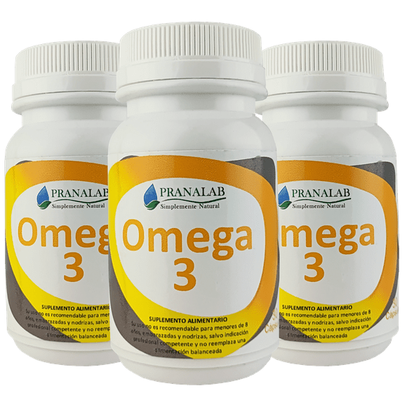 Omega 3 Cápsulas Blandas Pranalab Suplemento Saludable