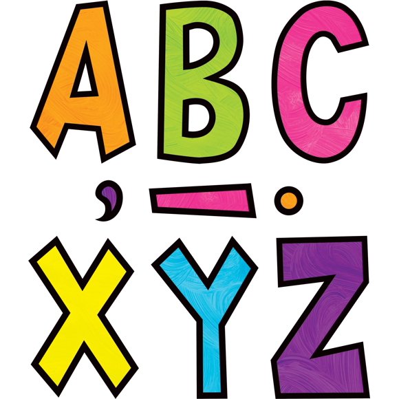 Letras Teacher Created Resources 18 cm Fuente Divertida