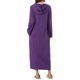thumbnail image 3 of INSPIRE CHIC Bata con Capucha para Mujer con Cremallera, Manga Larga, Largo Completo, Sudadera, Camisón con Bolsillos, Vestido Suave para Estar en Casa, Talla M, Púrpura Oscuro, 3 of 6
