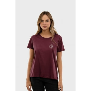 Polera Orgánica Sunset Burdeo Mujer Falcone