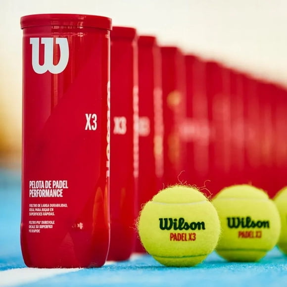 Pelota Pádel Performance X3 Wilson Tarro 3 Unid Profesional