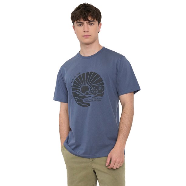 Polera Hombre Fun Summer Azul Claro Corona