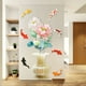 thumbnail image 4 of 1pc Chinese Style 3D Lotus And Koi Fish Wall Stickers Vinyl Large Wall Decals Art Decorations Decor For Bedroom Living Room Office Study Room Murals, 4 of 4