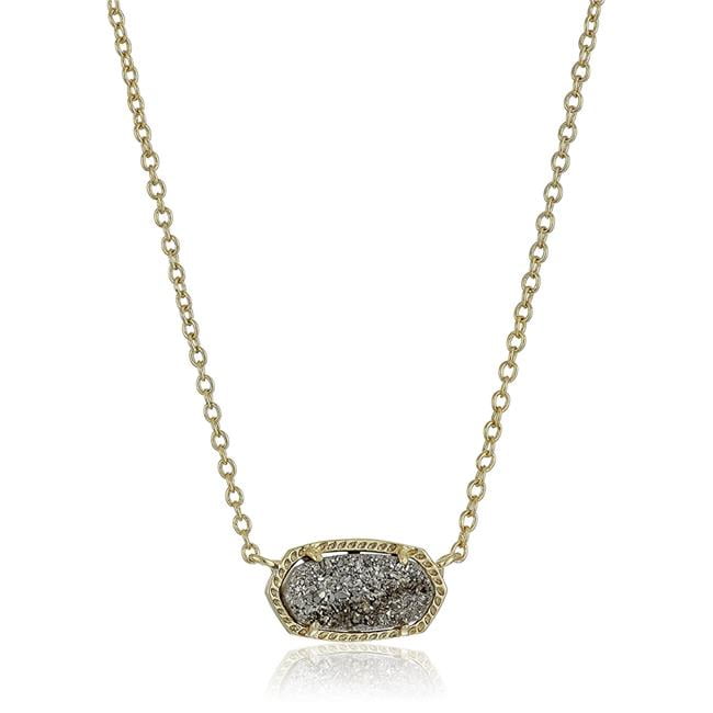 Desconocida - Collar Kendra Scott 4217710682 Signature Elisa Gold Plated Platinum Drusy Pendant Necklace