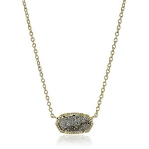 Desconocida - Collar Kendra Scott 4217710682 Signature Elisa Gold Plated Platinum Drusy Pendant Necklace