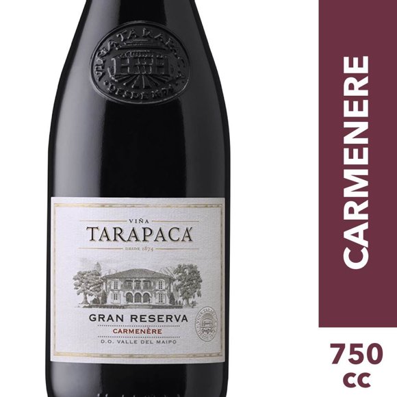 Vino Tinto Tarapacá Gran Reserva Carmenere Botella, 750 ml