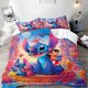 thumbnail image 1 of Cartoon Anime Quilt, Stitch Duvet Cover Pillowcase, Boy & Girl Bedding Set, Family Bedroom comforter sets 135x200cm Bed Sheets, 1 of 5