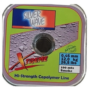 Silver Wave - Nylon De Pesca Humo 0,45Mm Resistencia12Kg Bobina 100Mts