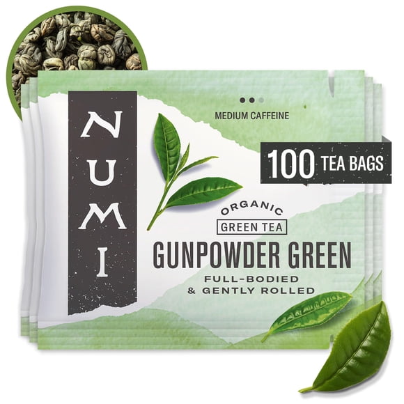 Té Verde Gunpowder Orgánico Numi, 100 Bolsitas