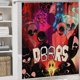 thumbnail image 5 of Puertas de figuras-theme 4-Piece Shower Curtain Set with Rugs, Waterproof Bathroom Decor Set Includes Bath Mat, U-Shaped Rug, Toilet Lid Cover and Curtain with Hooks, 5 of 6