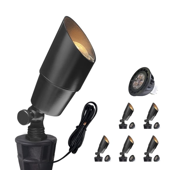 Foco paisajístico COLOER de 6 unidades, 5W, MR16, 2700K, 12V