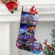 thumbnail image 2 of Elio Tema: Calcetines de Navidad, fino lino blanco para colgar en escaleras y chimenea, decoración navideña para el hogar, regalo de Navidad. 45cm × 32cm, 2 of 5