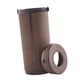 thumbnail image 2 of Caja de pañuelos cilíndrica hecha de cuero de PU, diámetro 6,7 cm, contenedor de pañuelos para portavasos de automóvil, porta pañuelos, seguridad, ven Marrón, 2 of 5