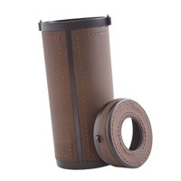 Bothyi - Caja De Pañuelos Cilíndrica Universal, Tubo De Pañuelos, Accesorios Interiores De Coche, Color Marrón