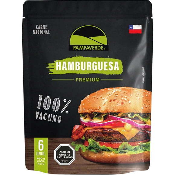 Hamburguesa de Vacuno 6 uni, 600 g