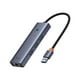 thumbnail image 5 of Adaptador HUB 4 en 1 USB a 3 puertos USB 3.0 + Ethernet RJ45 - Baseus UltraJoy Series - Gris espacial, 5 of 7